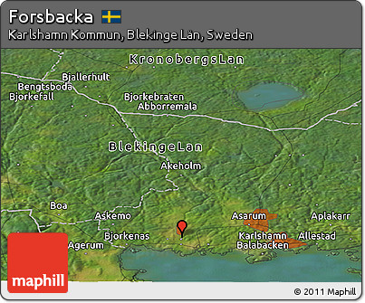 Satellite Panoramic Map of Forsbacka