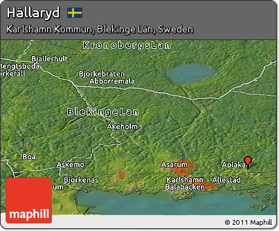 Satellite Panoramic Map of Hällaryd