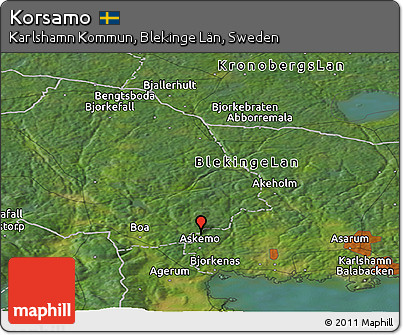 Satellite Panoramic Map of Korsamo