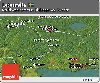 Satellite Panoramic Map of Letesmåla