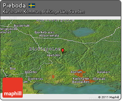 Satellite Panoramic Map of Pieboda