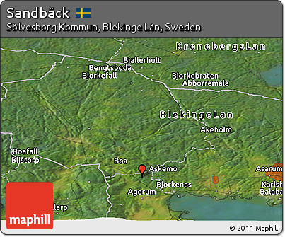 Satellite Panoramic Map of Sandbäck
