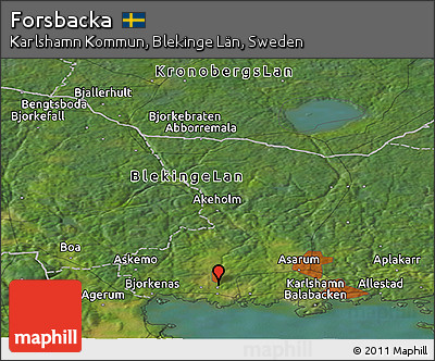 Satellite Panoramic Map of Forsbacka