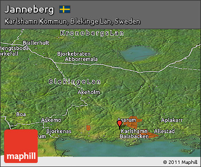 Satellite Panoramic Map of Janneberg