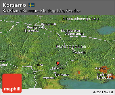 Satellite Panoramic Map of Korsamo