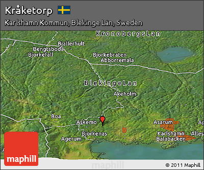 Satellite Panoramic Map of Kråketorp