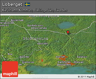 Satellite Panoramic Map of Loberget