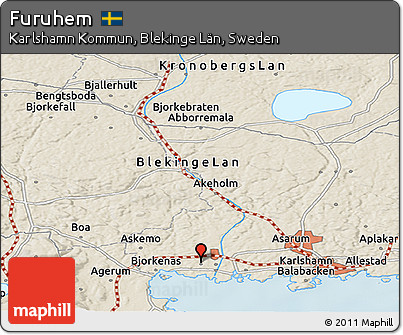 Shaded Relief Panoramic Map of Furuhem