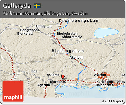 Shaded Relief Panoramic Map of Galleryda