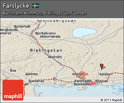 Shaded Relief Panoramic Map of Farslycke