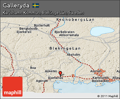 Shaded Relief Panoramic Map of Galleryda
