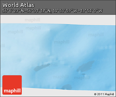 Physical 3D Map of the Area around 56° 18' 50" N, 14° 22' 30" W