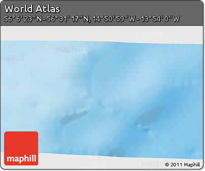 Physical 3D Map of the Area around 56° 18' 50" N, 14° 22' 30" W