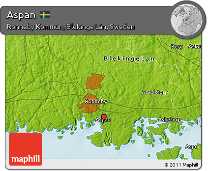 Physical 3D Map of Aspan