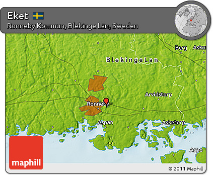 Physical 3D Map of Eket