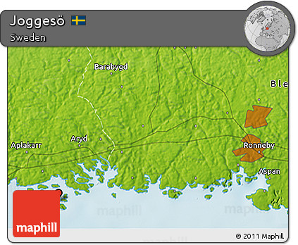 Physical 3D Map of Joggesö