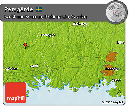 Physical 3D Map of Persgärde