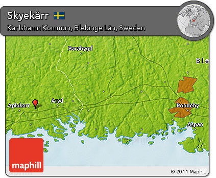 Physical 3D Map of Skyekärr