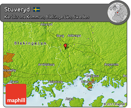Physical 3D Map of Stuveryd