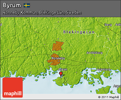 Physical 3D Map of Byrum