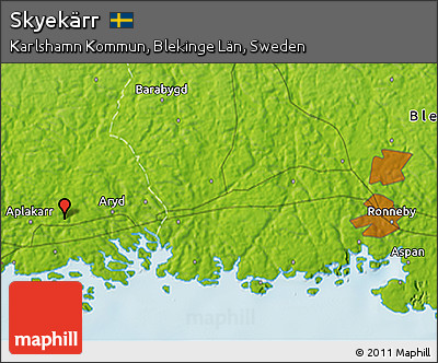 Physical 3D Map of Skyekärr