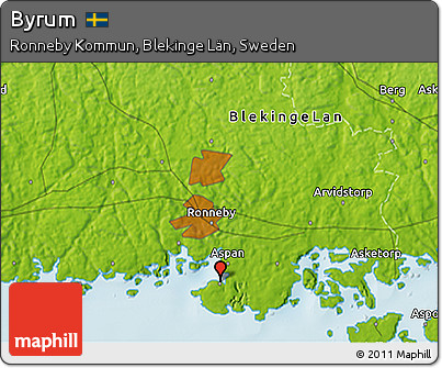 Physical 3D Map of Byrum
