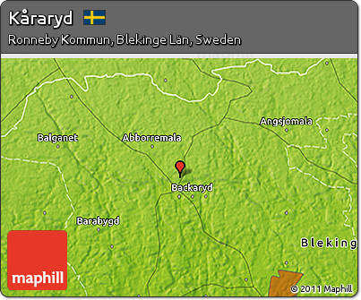 Physical 3D Map of Kåraryd