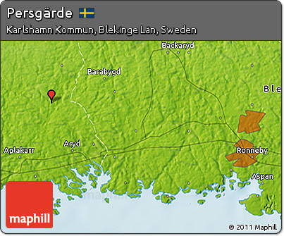 Physical 3D Map of Persgärde