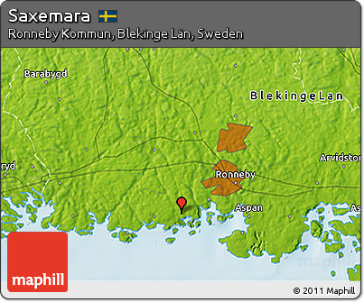 Physical 3D Map of Saxemara