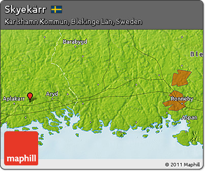 Physical 3D Map of Skyekärr