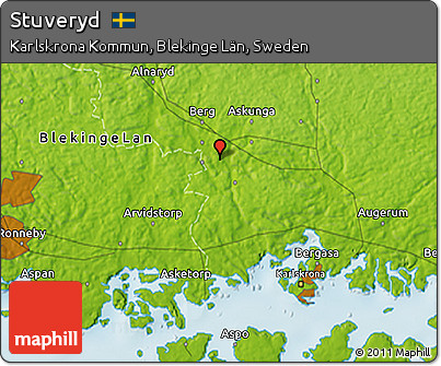 Physical 3D Map of Stuveryd