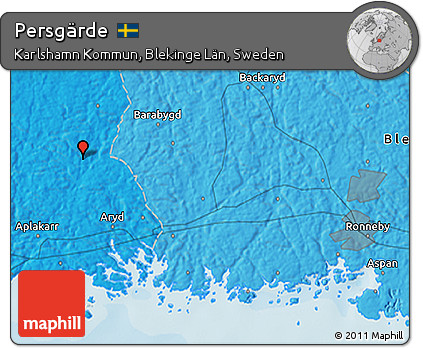 Political 3D Map of Persgärde