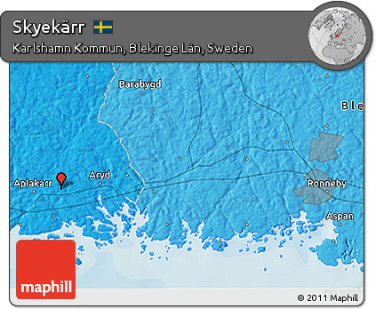 Political 3D Map of Skyekärr