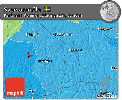Political 3D Map of Svarvaremåla