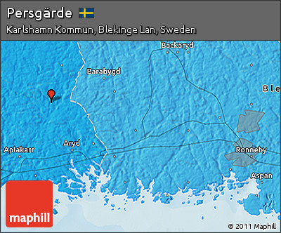Political 3D Map of Persgärde