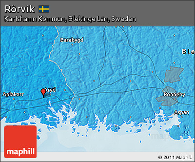 Political 3D Map of Rörvik