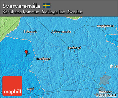 Political 3D Map of Svarvaremåla