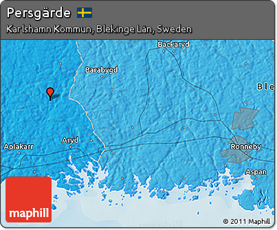Political 3D Map of Persgärde