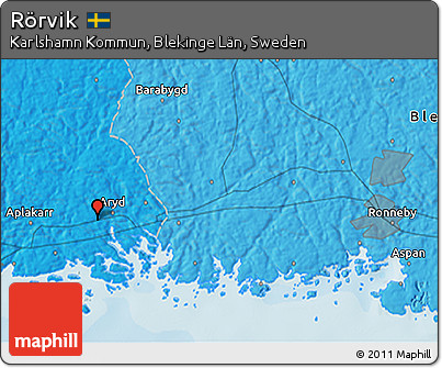 Political 3D Map of Rörvik
