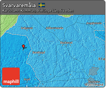 Political 3D Map of Svarvaremåla