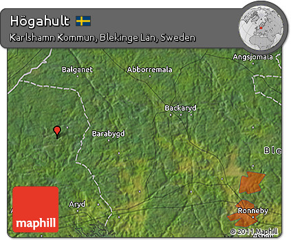Satellite 3D Map of Högahult
