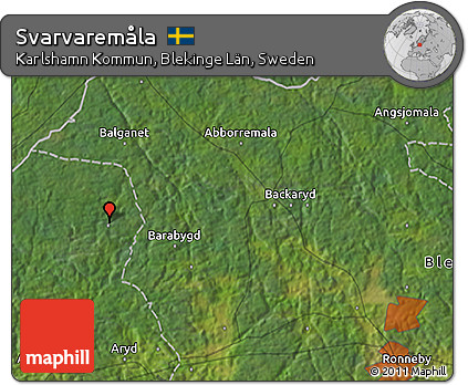 Satellite 3D Map of Svarvaremåla