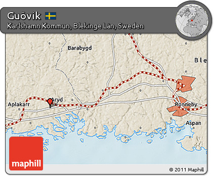 Shaded Relief 3D Map of Guövik