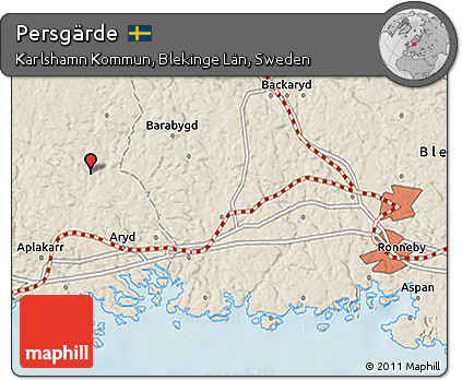 Shaded Relief 3D Map of Persgärde