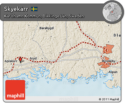 Shaded Relief 3D Map of Skyekärr