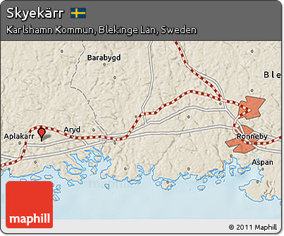 Shaded Relief 3D Map of Skyekärr