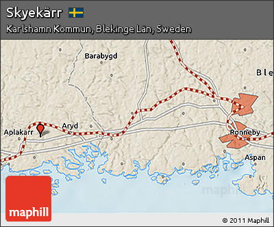Shaded Relief 3D Map of Skyekärr
