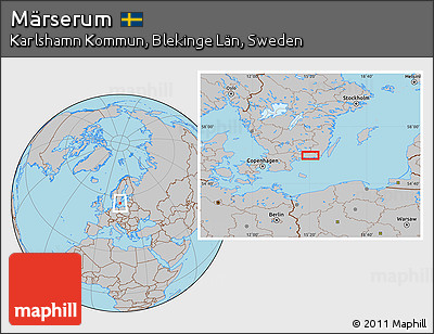 Gray Location Map of Märserum