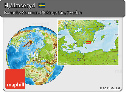 Physical Location Map of Hjälmseryd