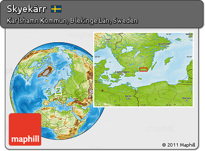 Physical Location Map of Skyekärr